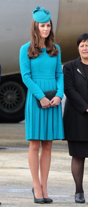 Kate Middleton in a blue dress by Auckland-born designer Emillia Wickstead in NZ.jpg
